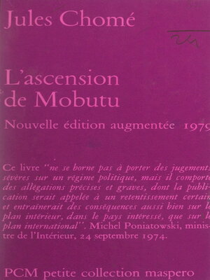 cover image of L'ascension de Mobutu